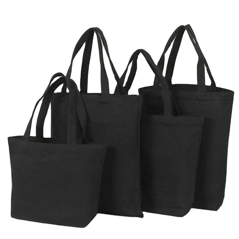 Impressão personalizada de algodão preto de lona Tote Bag para compras mais recente estilo de moda