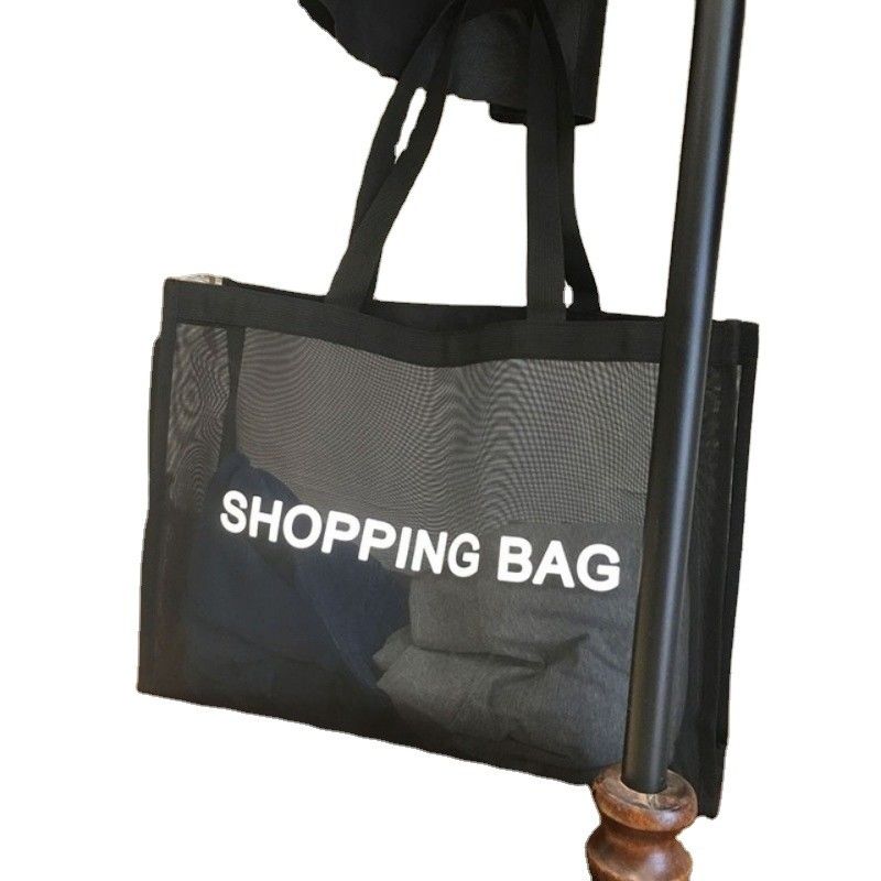 Saco de compras de malha de grande capacidade de verão Saco de praia ambiental de ginásio Saco de toque de ombro de yoga