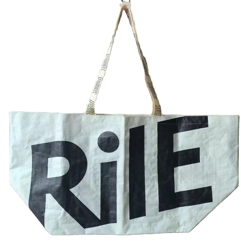 Impressão personalizada extra grande reutilizável Saco de compras Tote Matte laminado PP tecido
