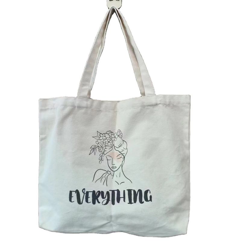 Impressão personalizada Bolsa de algodão personalizada para a vida escolar diária e ecológica