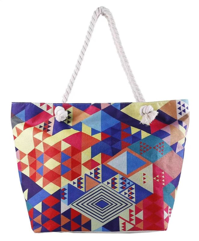 Saco de praia grande simples reutilizável Saco de praia com o mais novo estilo de moda