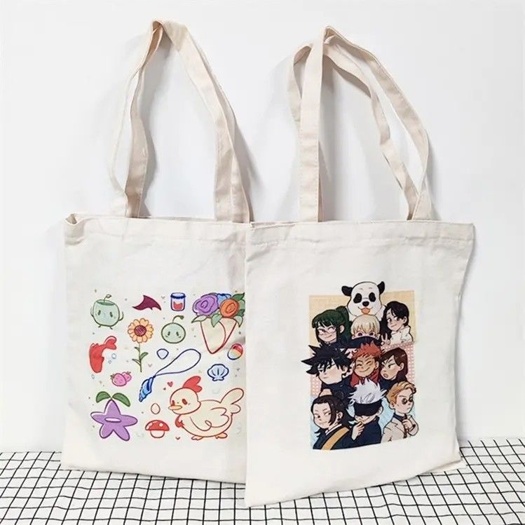 Sacos de toque de lona personalizados e ecológicos para a vida escolar diária das mulheres