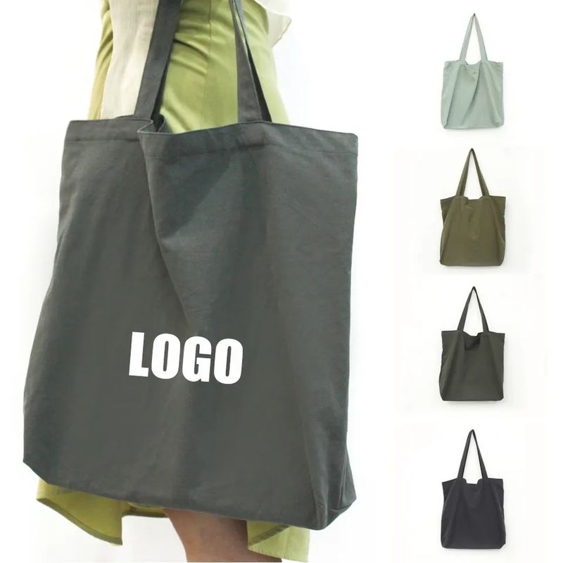 Saco de toque de lona de cores personalizadas e ecológicas com logotipo personalizado Reutilizável e prático