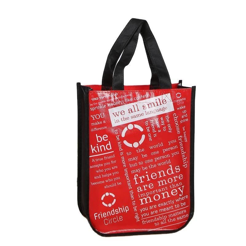 Saco de compras reutilizável não tecido com cor personalizada e estilo manipulado