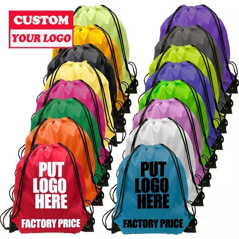 Mochila personalizada de poliéster de nylon de tamanho médio para impressão de tela de seda