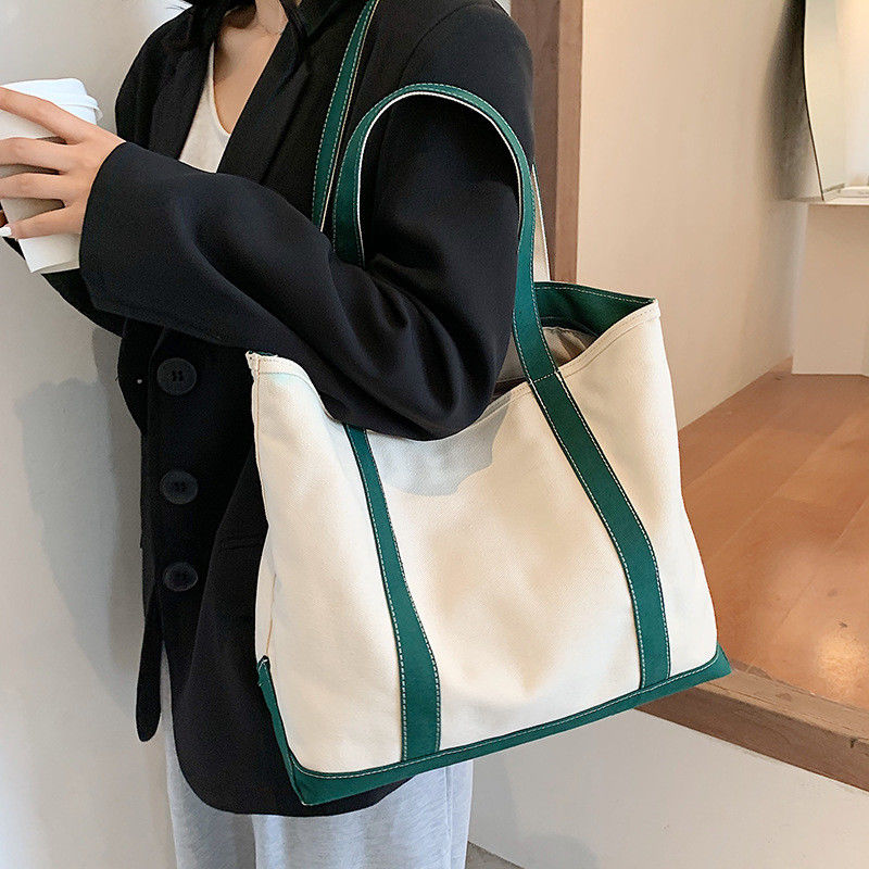 Saco de Tote de tela de cor personalizado com logotipo impresso e design personalizado