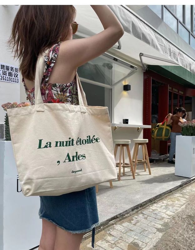 Logotipo personalizado Impresso Saco de Tote de lona para compras no varejo tamanho extra grande