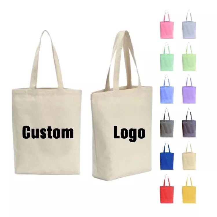 Sacos de algodão reutilizáveis de compras Sacos de lona personalizados com logotipo impresso sob medida