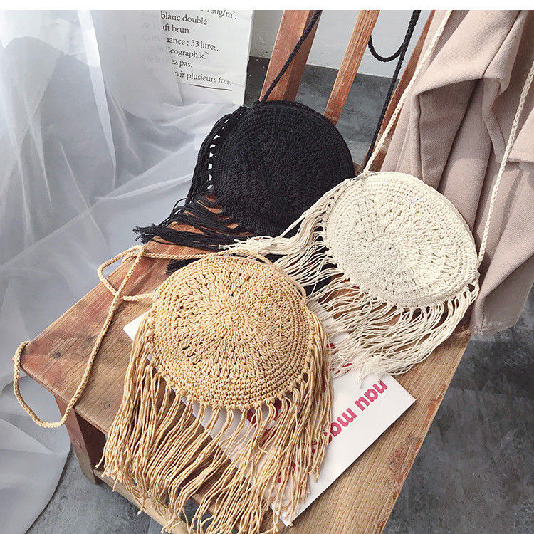 Multicolor Macrame Crochet Lady Bolsas de mão Bolsas de praia tecidas