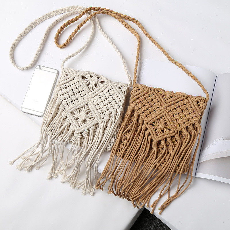 Logotipo personalizado Mulheres de palha embreagem tecido ombro Verão Pássaro de praia Crossbody Saco com fecho de fecho