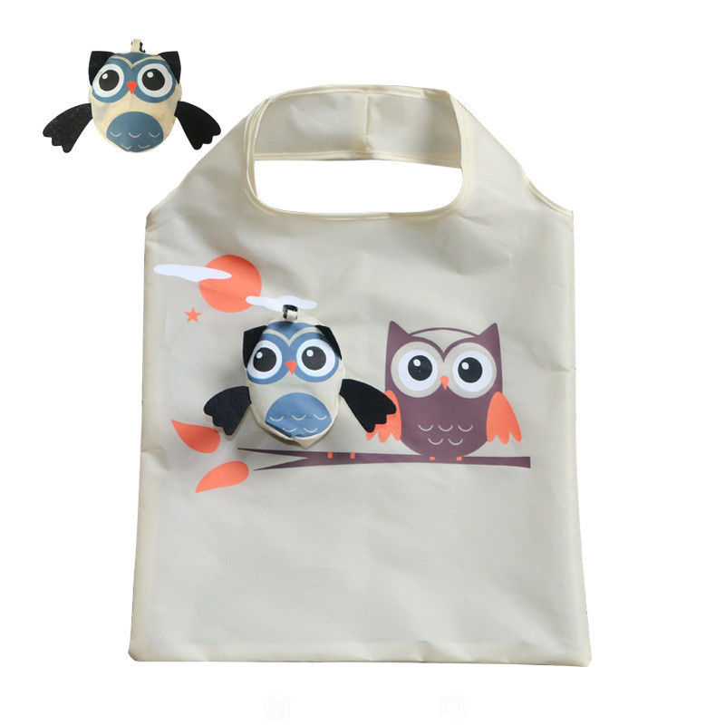 Carinhosos animais RPET sacos de compras para compras caminhadas carta de viagem Impressão de algodão Tote Bag