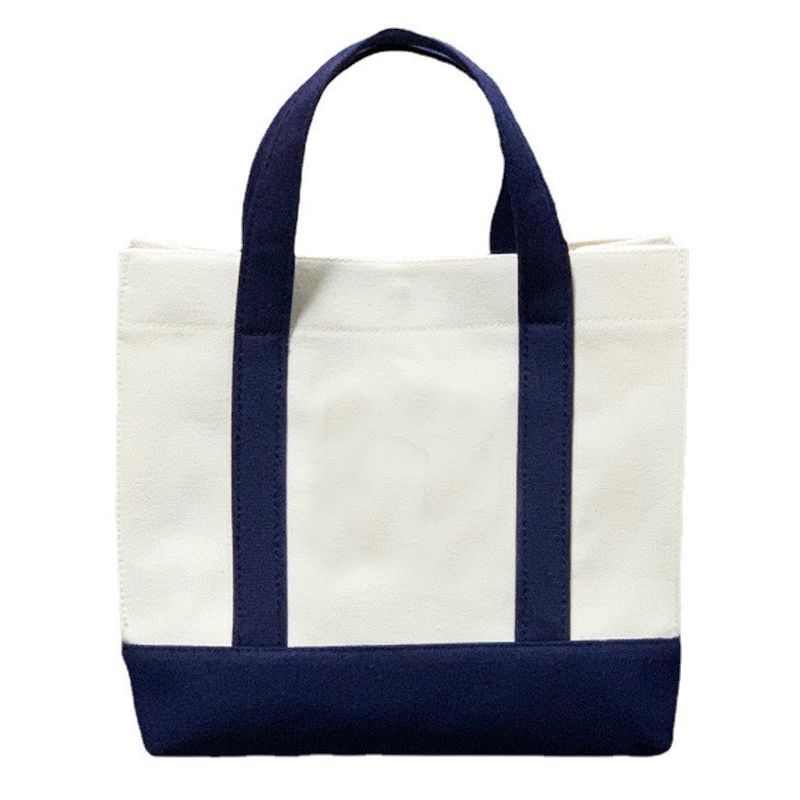 Saco de compras Eco Blank Line Tote Canvas reutilizável com logotipo personalizado e logotipo personalizado